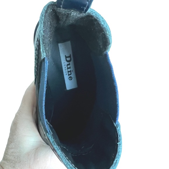 Dune London Navy Blue Leather Brogue Chelsea Boots size 36 - Picture 8 of 8